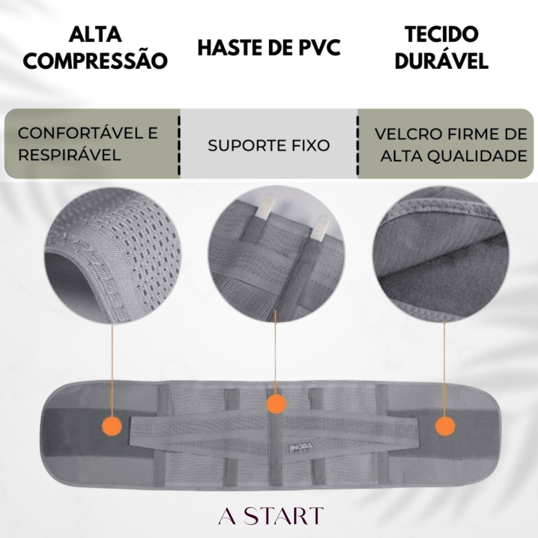 Cinta Modeladora Abdominal de Compressão com Suporte para Coluna