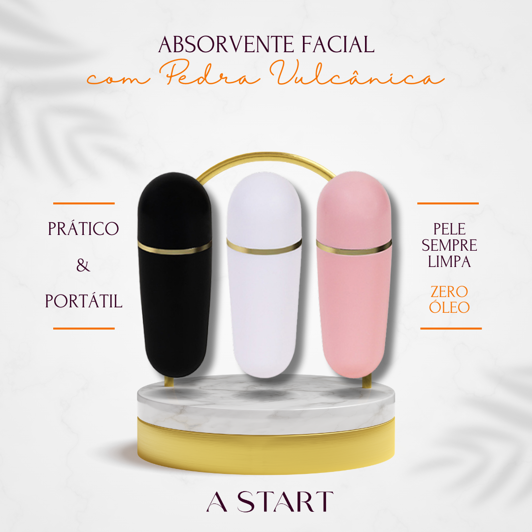 Rolo One© - Absorvente Facial com Pedra Vulcânica