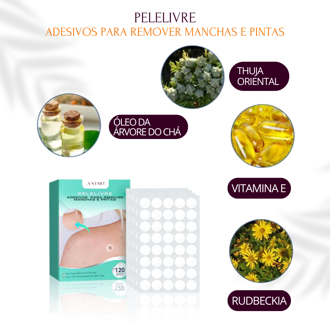 PeleLivre® - Adesivos Redondos Para Remover Manchas e Pintas