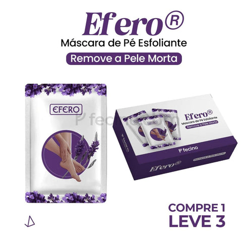 Efero®️ - Máscara Esfoliante de Pés Remove Toda Pele Morta (Compre 1 Leve 3)